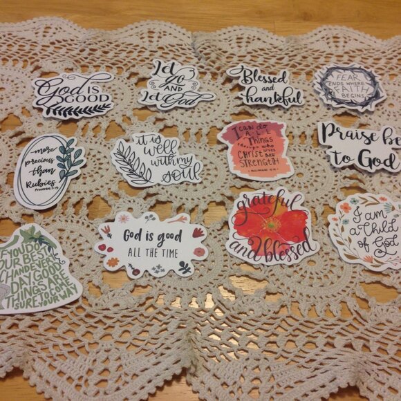 Bible Quotes and Christian Inspiration Stickers Bundle - Picture 1 of 7